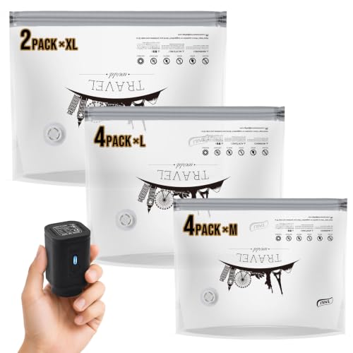 TAILI Vacuum Storage Bags with Rechargeable Pump, 10 Combo(4M+4L+2XL) - size: 10 Travel
