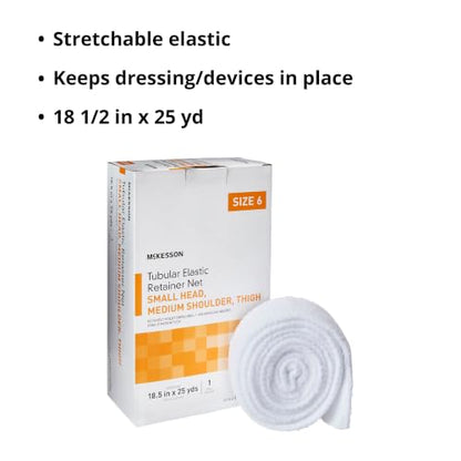 McKesson Tubular Elastic Retainer Net Dressing, 18 1/2 in x 25 yd, 1 ct - size: Size 6 10 Count
