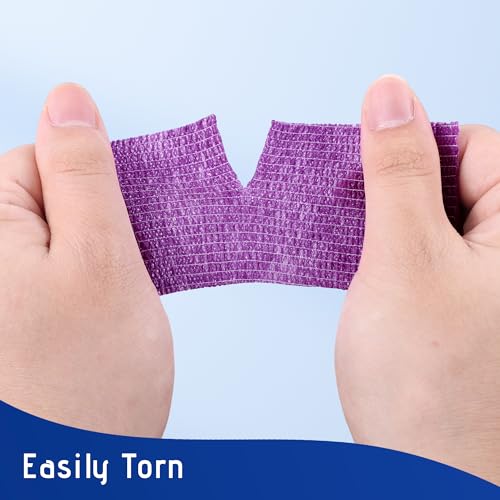 12 Pack Self Adhesive Bandage Wrap 2 Inch X 5 Yards Athletic Tape, Elastic Self Adherent for Ankle, Wrist (Colorful) - color: 12 Color
