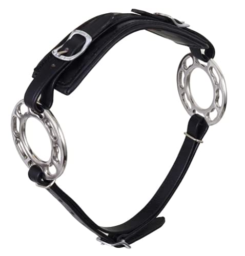 Brown/Black Hackamore Bitless Horse Bit Adjustable Original Leather Bridle New Western English (Black)