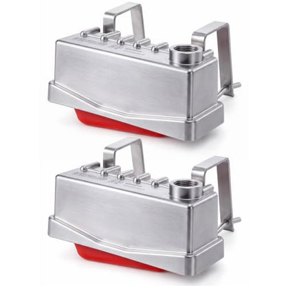 Threlaco 2 Pack Float Valve Automatic Water Level Control for Tank,Aluminum | Auto-fill Trough Float for Livestock Cattle Goat Horse, Stock Tank Pond Reservoir Aquarium, Threaded Connection Waterer