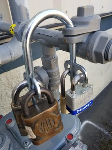 Gate Keeper GM P6006 Multi User Shared Access Locking System | 2, 3, or 4 Padlock Capacity Hasp for Gates and Doors, Weather Resistant Zinc Plated Carbon Steel, Industrial Grade Security