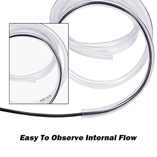 DAVCO 3/4" ID - 50 ft Clear Vinyl Tubing, Low Pressure Flexible PVC Tube, Heavy Duty UV Chemical Resistant Lightweight Plastic Vinyl Hose, BPA Free and Non Toxic, with 2 Stainless Clamps - size: 3/4"ID, style: 50 Feet
