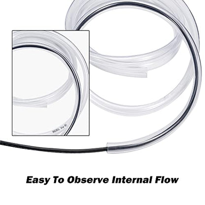 DAVCO 3/4" ID - 50 ft Clear Vinyl Tubing, Low Pressure Flexible PVC Tube, Heavy Duty UV Chemical Resistant Lightweight Plastic Vinyl Hose, BPA Free and Non Toxic, with 2 Stainless Clamps - size: 3/4"ID, style: 50 Feet