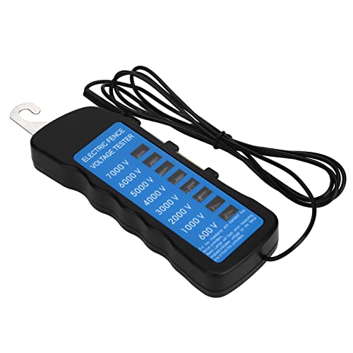 Generic Multi Light Electric Fence Tester Voltage Detector with 8 Neon Lights 600 7000V Range for Farm Garden Livestock Pet Enclosure