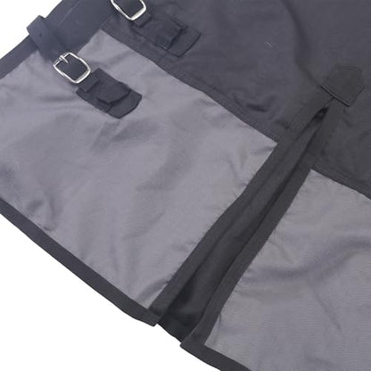 LEAFOREST 1200D Horse Blanket Waterproof Breathable Turnout (no Filling) Standard Neck Horse Sheet Black Grey 72IN | Breathable Ripstop Medium Weight Equine Care Sheets in The Barn, Stable, Pasture in Wet Cold Weather 0g BlackGrey 72IN - color: Black Grey