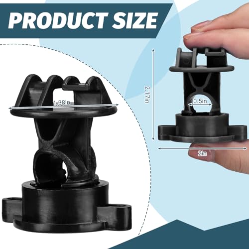 Frienda 25 Pcs Electric Fence Insulators Bulk Round Post Clips Electric Wire Insulators Wood Post Wire Holding for Garden Ranch Agriculture Farm Fence