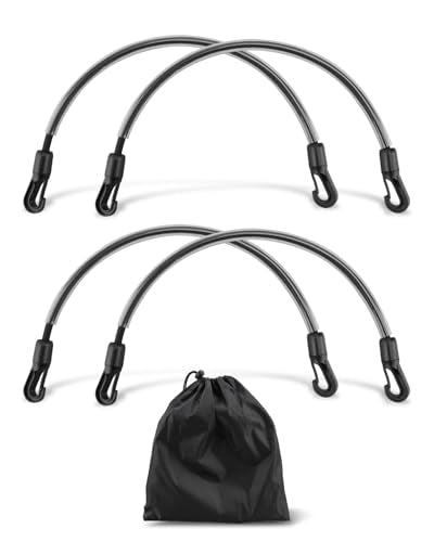 Stretch Horse Rug Tail Strap Adjustable Elastic 16in 4PCS | Double Ended Clips, Elastic Horse Blanket Straps, 16inch, 4PCS