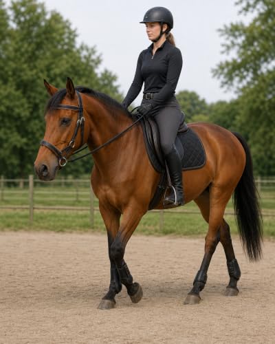 CHALLENGER Horse Western Brown Leather Training Tack Bitless Sidepull Bridle Reins 7711 - color: Black/Tan, size: Full