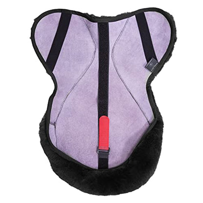 Werner Christ Horse Saddle Seat Saver English,Made of Real Sheepskin in Black Size Full - color: Black
