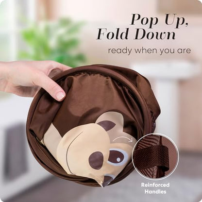 Handy Laundry Collapsible Mesh Pop Up Laundry Hamper 14 x 13 x 24 in - color: Monkey, 1-PACK
