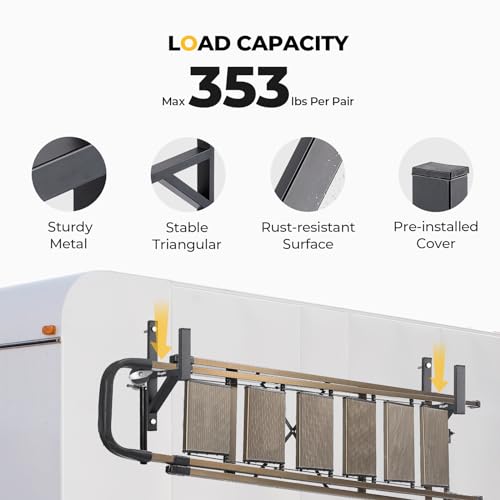 BougeRV 2 Pack Ladder Rack for Trailer Side Mount 353 lb Capacity