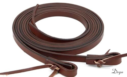 Leather Split Reins, Heavy Oil Weighted,Broken in,Supple Leather Reins for Horse, 5/8 inch x 8 feet