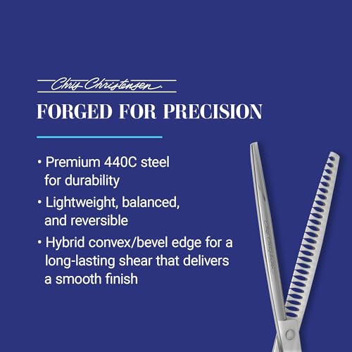 Chris Christensen Classic Series Grooming Shears, 8 in Chunky Blender Shear, Groom Like a Professional, Any Skill Level, Made From 440C Japanese Steel - size: 8.5 inch Chunky Blender