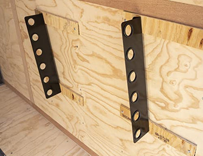 Buyers Products LT37 Hand Tool Rack for Enclosed Landscaping Truck Trailers & Garage or Shed Walls Holds 6 Tools, Heavy Duty Steel, Made In the USA, Lawn Care Equipment, Landscape Tools