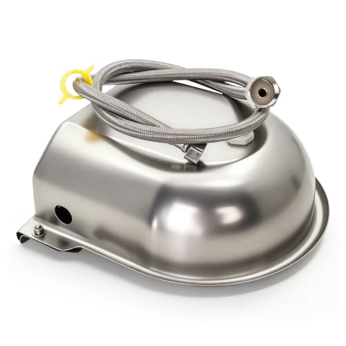Automatic Horse Drinking Waterer Bowl,Upgrade Stainless Steel Farm Livestock Water Dispenser with Drain Hole and Float Valve for Horse,Dog, Chicken,Goat,Pig (B)