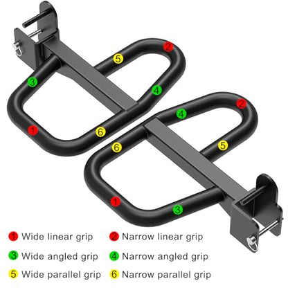 SELEWARE Dip Bar Attachment for Power Rack, 2 x 2 Tube, Multi Grip Handle - color: Multi Grip Dip Bar Attachment for 1" Hole of 2x2 inch Rack