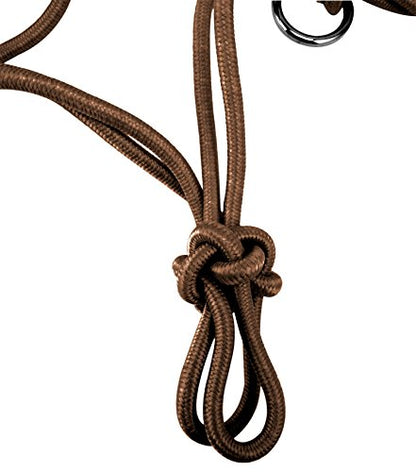 Southwestern Equine Side Pull Rope Halters with Nickle Plated Rings - color: Brown