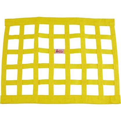 Safety Racing 18 x 24 Red Ribbon Style Window Net, Nylon/Polyester - color: Red