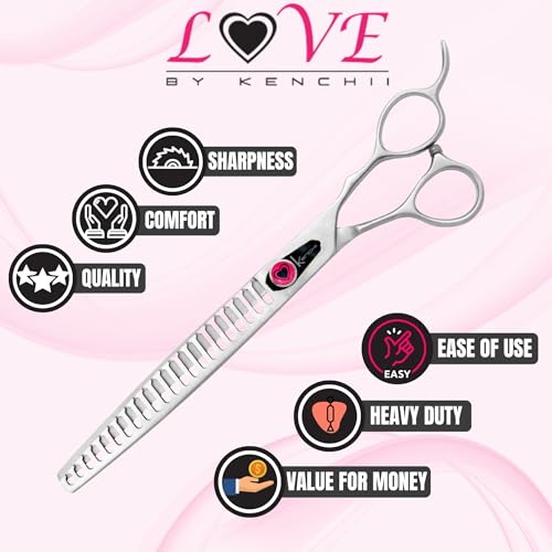 Kenchii Love Dog Grooming Shears, 22 Tooth Blender - size: 22 Tooth Blender