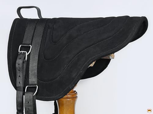 HILASON Black Bareback Saddle Pad, 24" X 32" Treeless