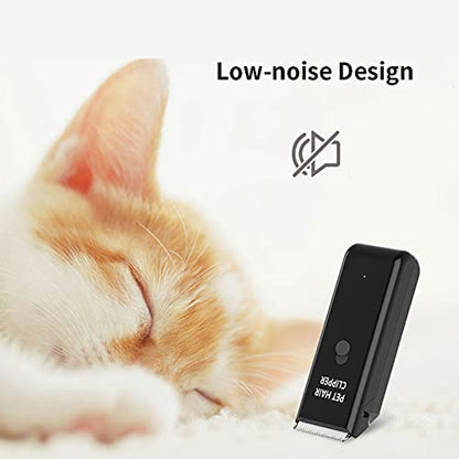 Dog Cat Home Hair Waterproof Clipper Portable Pet Shaver - color: Black