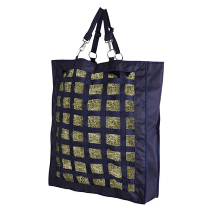 QHP Slow Feeder Hay Bag for Horses - color: Navy