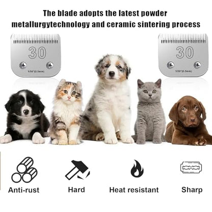 2PCS 30 Blades Dog Grooming Blades Compatible with Andis Dog Clippers - size: 30-2PCS