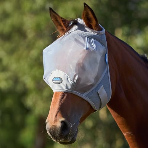 WeatherBeeta ComFiTec Fine Mesh Fly Mask, Grey, Medium - color: Grey, size: M