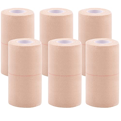BQTQ 6 Rolls Elastic Adhesive Tape 4 Inch Self Adherent Stretch Bandages - size: 4 Inch 6Rolls
