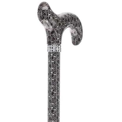 Royal RC Canes Walking Sticks for Men and Women - Stylish Designer Fashionable Adjustable Derby Canes - Lightweight Aluminum Cool Walking Sticks with HD Patterns - color: Back / White