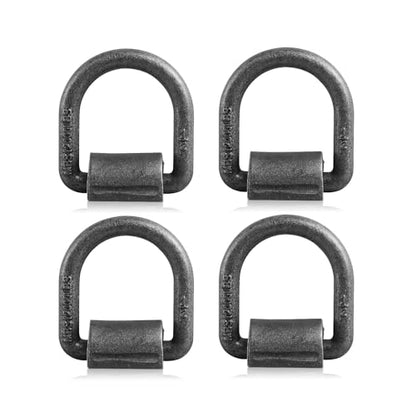 4 Pack Heavy Duty Weld On D-Ring for Trailer 1/2 Inch 12000 LBS. | Weld On D-Ring for Trailer 1/2 Inch Max Break Strength 12000 LBS,Stake Pocket D Rings Truck Tie Down Anchor - size: 1/2 inch