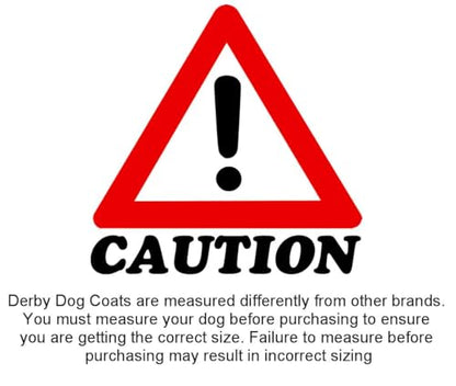 Derby Originals Horse Tough 600D Ripstop Waterproof Reflective Winter Dog Coat 150g Medium Weight, Black, 22"