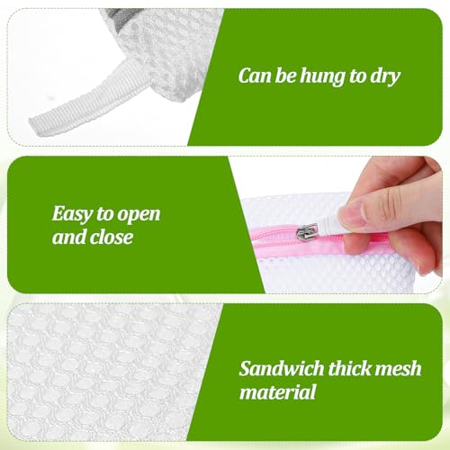 Tyqour 4pcs Small Mesh Laundry Bags, Anti-Sticking Laundry Pod Bags, Durable Polyester Storage Bags for Scented Beads, Travel Laundry Organizer, Protect Delicate Garments