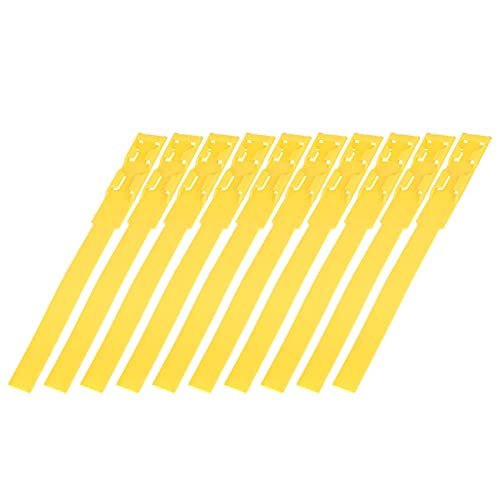 10-Pack Cow Identification Bands, Plastic Cattle Marking Rings - color: Yellow