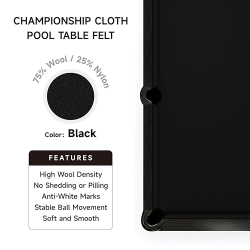 Championship - Invitational Felt w/Teflon - 7/8/9ft - color: Black, size: 9ft
