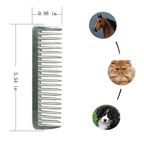 3PCS Stainless Metal Pulling Combs Horse Mane Tail Mini Pocket Combs 4013 …