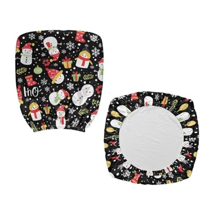 Christmas Snowman Office Chair Cover Stretchable Computer Desk Chair Seat Covers 2 Piece Waterproof Washable Swivel Chair Protective Slipcover for Wheelchairs Gaming Chairs - color: Christmas Snowman