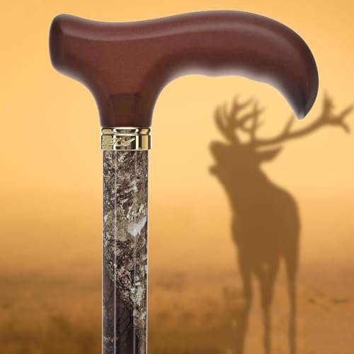 Royal RC Canes Walking Sticks for Men and Women - Stylish Designer Fashionable Adjustable Derby Canes - Lightweight Aluminum Cool Walking Sticks with HD Patterns - color: Dark Brown / Multicolor