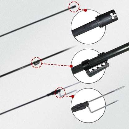 76 Inches High Fiberglass Step-in Electric Fence Portable Posts with Double Spikes - 40 Posts Come with 200 Clips - size: 76 in x 40 x 2 stake