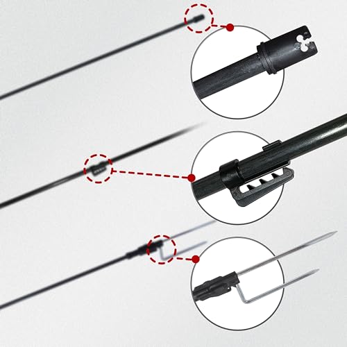 66 Inches High Fiberglass Step-in Electric Fence Portable Posts with Double Spikes - 55 Posts Come with 275 Clips - size: 66 in x 55 x 2 stake