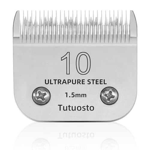 10 Clipper Blade Compatible with Andis,Wahl and Oster Dog Clippers - color: Silver