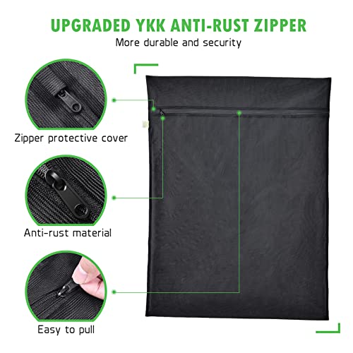 2 Pack Mesh Laundry Bags 24 x 32 inch Laundry Garment Bag Mesh Large Lingerie Wash Bags Zippered Garment Washing Net for Underwear Hosiery Blouse Sweater Dress Don't Drying, Melting 140-176℉ | Reusable Laundry Bag Mesh Lingerie Wash Bags Zippered for Unde