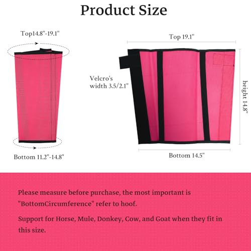 Mesh Horse Fly Boots, Pink, Set of 4 - color: Pink