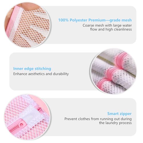 Upgraded Coarse Mesh Laundry Bag - Wash Delicate Lingerie, Garment & Shoe Storage, Travel Essentials - Durable & Breathable，4Pcs, MIAETFH - color: 4-Pack Coarse Web