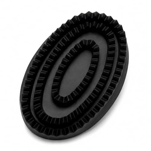 Rubber Curry Comb for Horses, Dogs & Cats, Pet Bath Brush with Hand Strap - color: Black Rubber Curry Comb