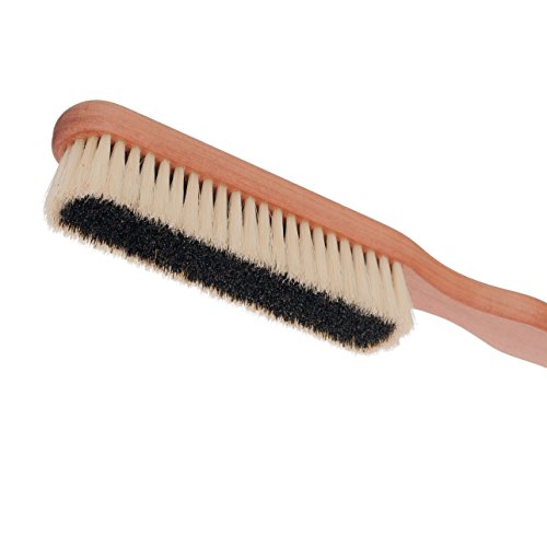 REDECKER Natural Pig Bristle Cashmere Brush with Oiled Pearwood Handle, 10-3/8 inches, Two Layers of Cashmere Brush to Remove Pilling, Made in Germany - Kent Clothes Brush