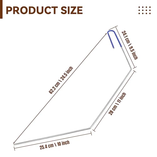 Deep Fryer Cleanout Rod 25" Stainless Steel Angled Drain Cleaning Unclogger Tool for Commercial Kitchen, Restaurant Fryer, 1 PCS - color: 1pcs Cleanout Rod