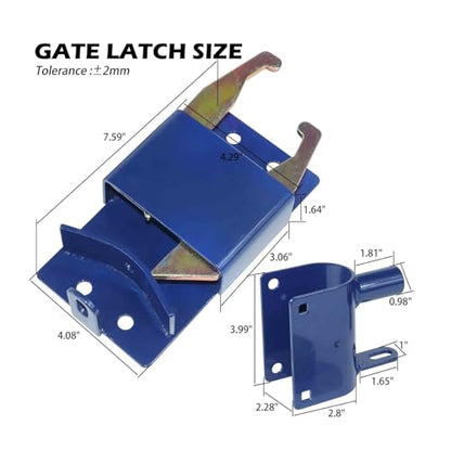 Two Way Lockable Gate Latch, Blue. Perfect for Farms, Pastures, and Ranches. Part Number S16100100 (Big Blue 2PACK) - size: BIG BLUE 2PACK