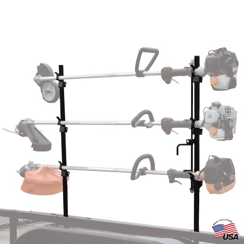 Buyers Products LT10 Landscape Trailer Trimmer Rack, Holds 3 Weed Eaters, Made in the USA, Trimmer Rack For Open Landscape Trailers, Lawn Care Accessories, Lawn Equipment & Landscape Tools